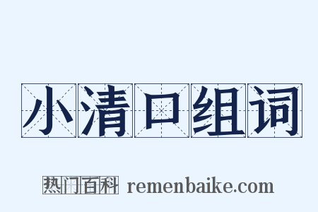 小清口组词是什么意思的图片